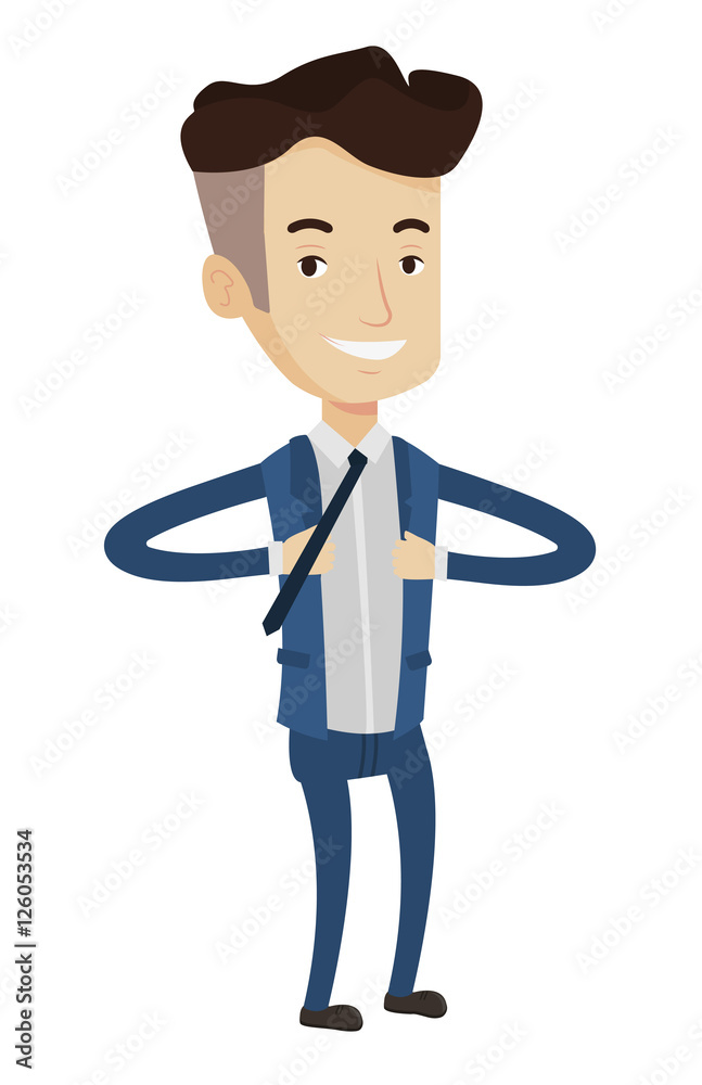 Business man opening his jacket like superhero. Business man opening his jacket like superhero.