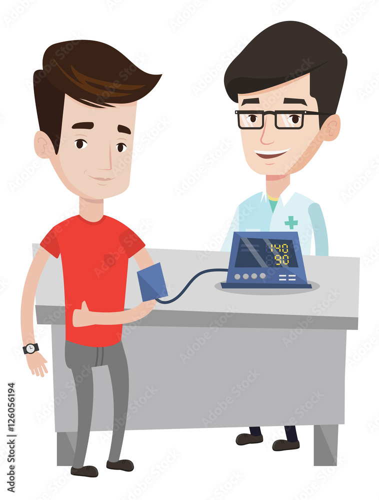 Blood pressure measurement vector illustration.
