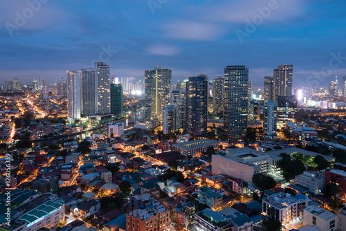 Makati Skyline in Metro Manila - Philippines.