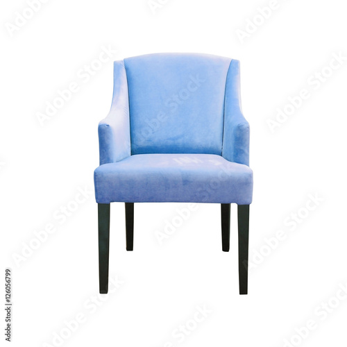 Blue chair isolated