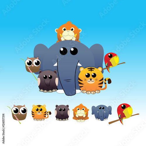 cute animal vector