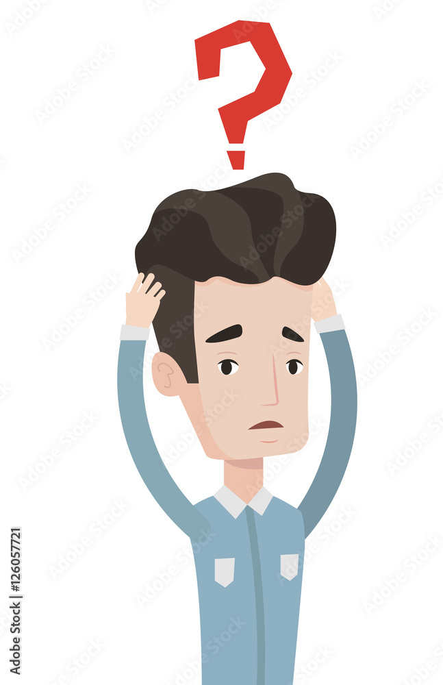 Bankrupt clutching his head vector illustration. Bankrupt clutching his head vector illustration.