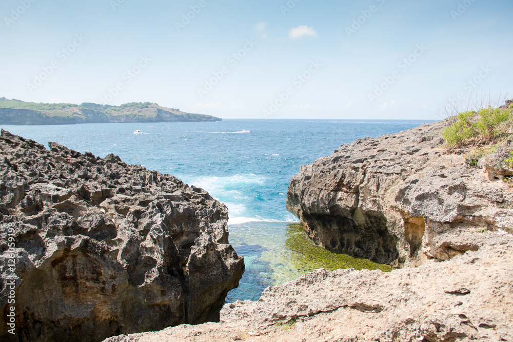 Angel Billabong beach at Nusa Penida Island Bali Indonesia. near Pasih Uug Angel Billabong beach at Nusa Penida Island Bali Indonesia. near Pasih Uug