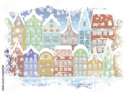 Merry christmas and new year holidays card, vector illustration © CaroDi