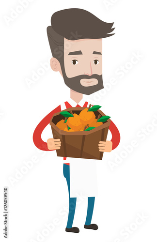Street seller with fruits and vegetables.