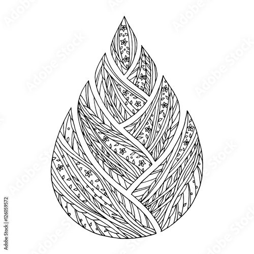 7 of chakra icon symbol, flower floral, vector hand drawn, illustration design
