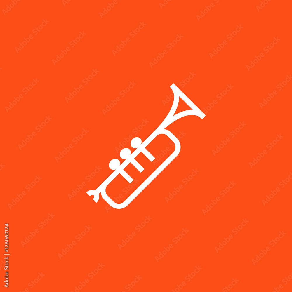 Trumpet icon vector, clip art. Also useful as logo, silhouette and illustration. Trumpet icon vector, clip art. Also useful as logo, silhouette and illustration.