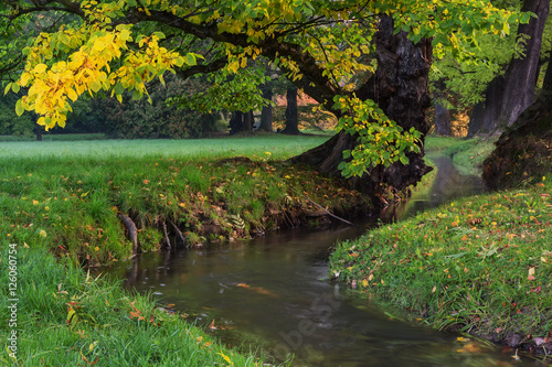 Autumn romantic nooks with the river in castle park © Josef Krcil
