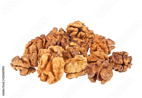 Картината върху платно Walnuts isolated on white background