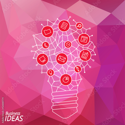 Banner with lightbulb idea