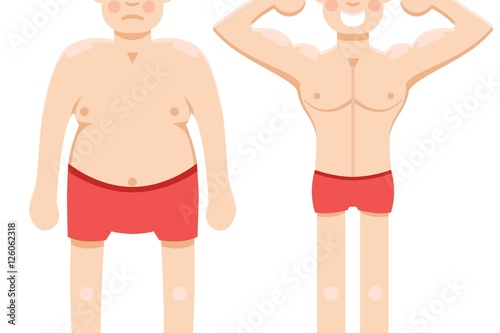 Before and after weight loss half