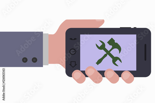 hand and smartphone configuration