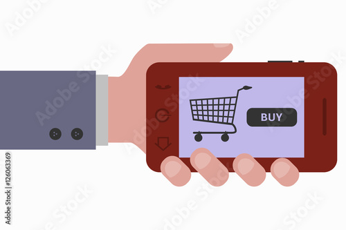 hand and smartphone web purchases
