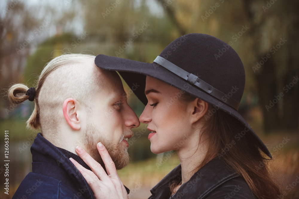Love story shot of a couple