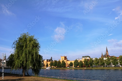 Schwerin at pond Pfaffenteich, Mecklenburg Vorprommern Germany photo