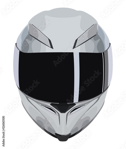 Gray motorcycle helmet