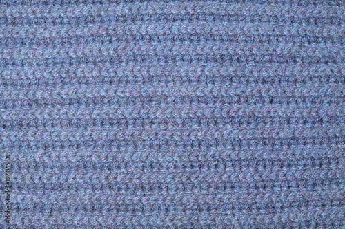 knit texture of blue wool knitted fabric