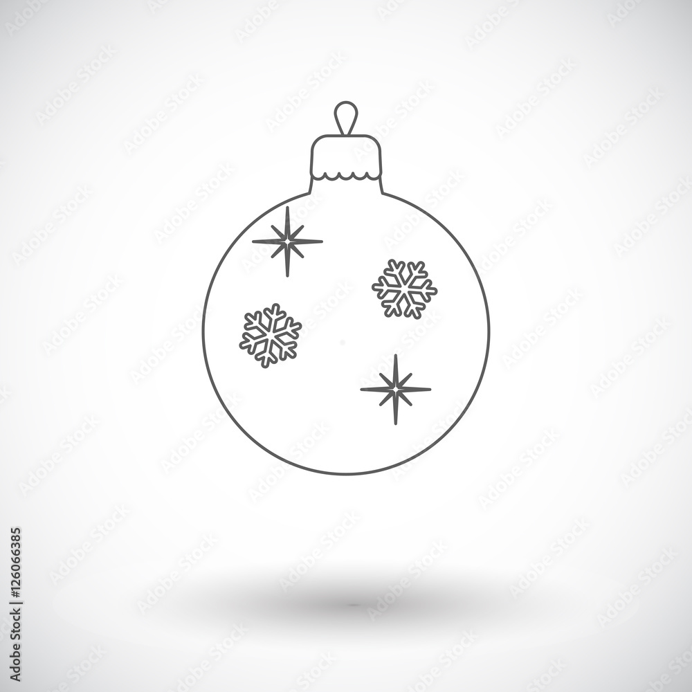 Christmas ball flat icon Christmas ball flat icon