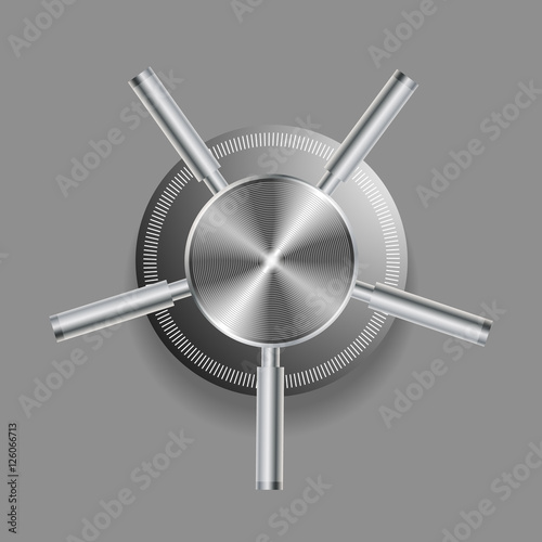 153491 Vector realistic lock safe