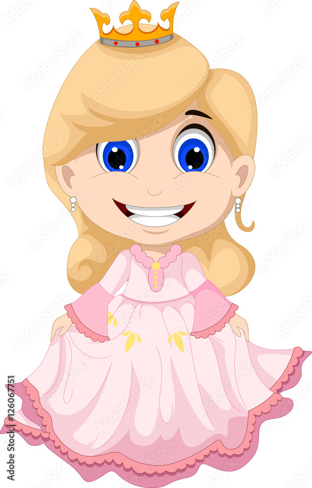 Cute Little Girl Wearing a Princess Costume