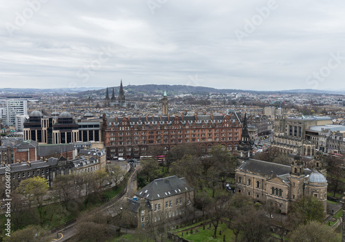 View from above on Edinburgh, Scotland, UK 