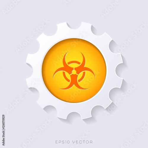 Orange vector biohazard symbol concept