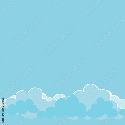 light blue clouds on the sky. vector seamless texture