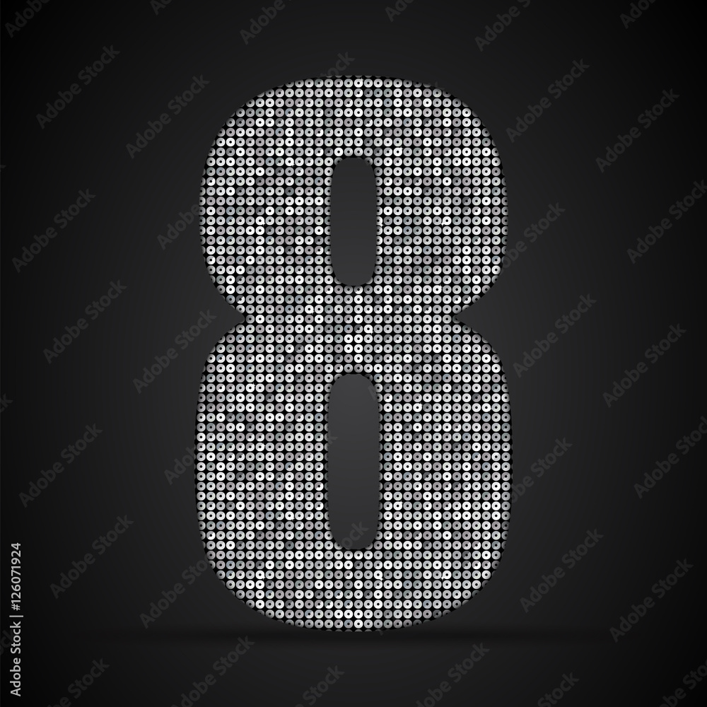 Silver sequins sings. Sequins alphabet. Eps 10. Silver sequins sings. Sequins alphabet. Eps 10.