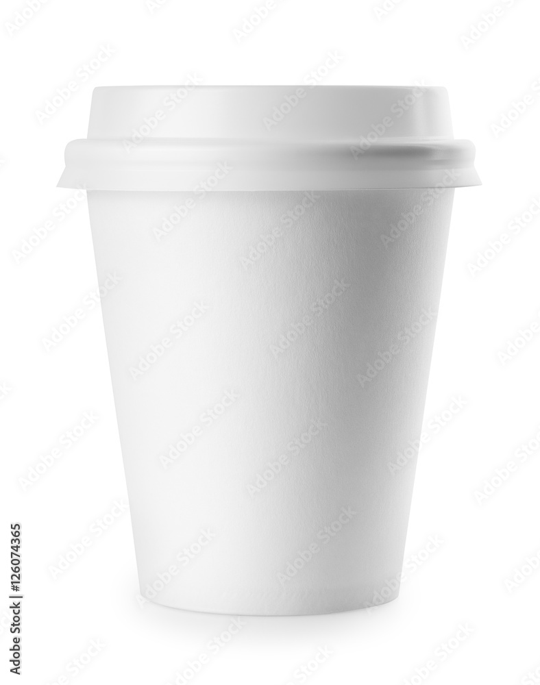 White paper cup with lid White paper cup with lid