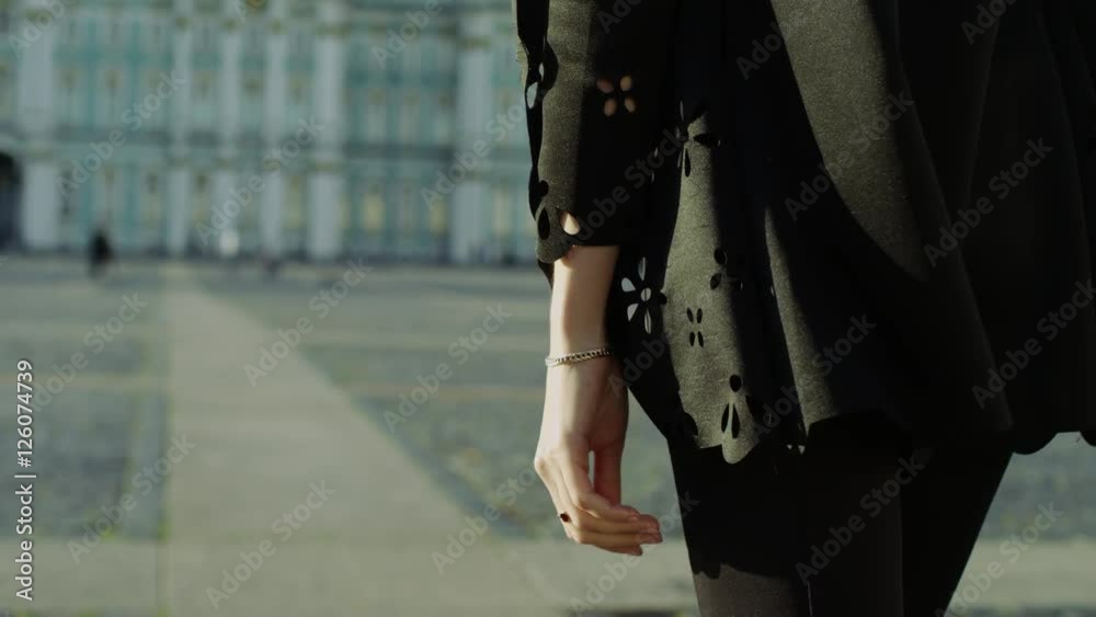Woman wearing gold bracelet