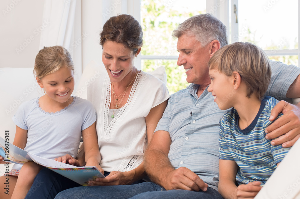 Cheerful family having fun Cheerful family having fun