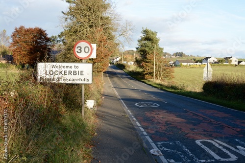 Welcome to Lockerbie road sign 