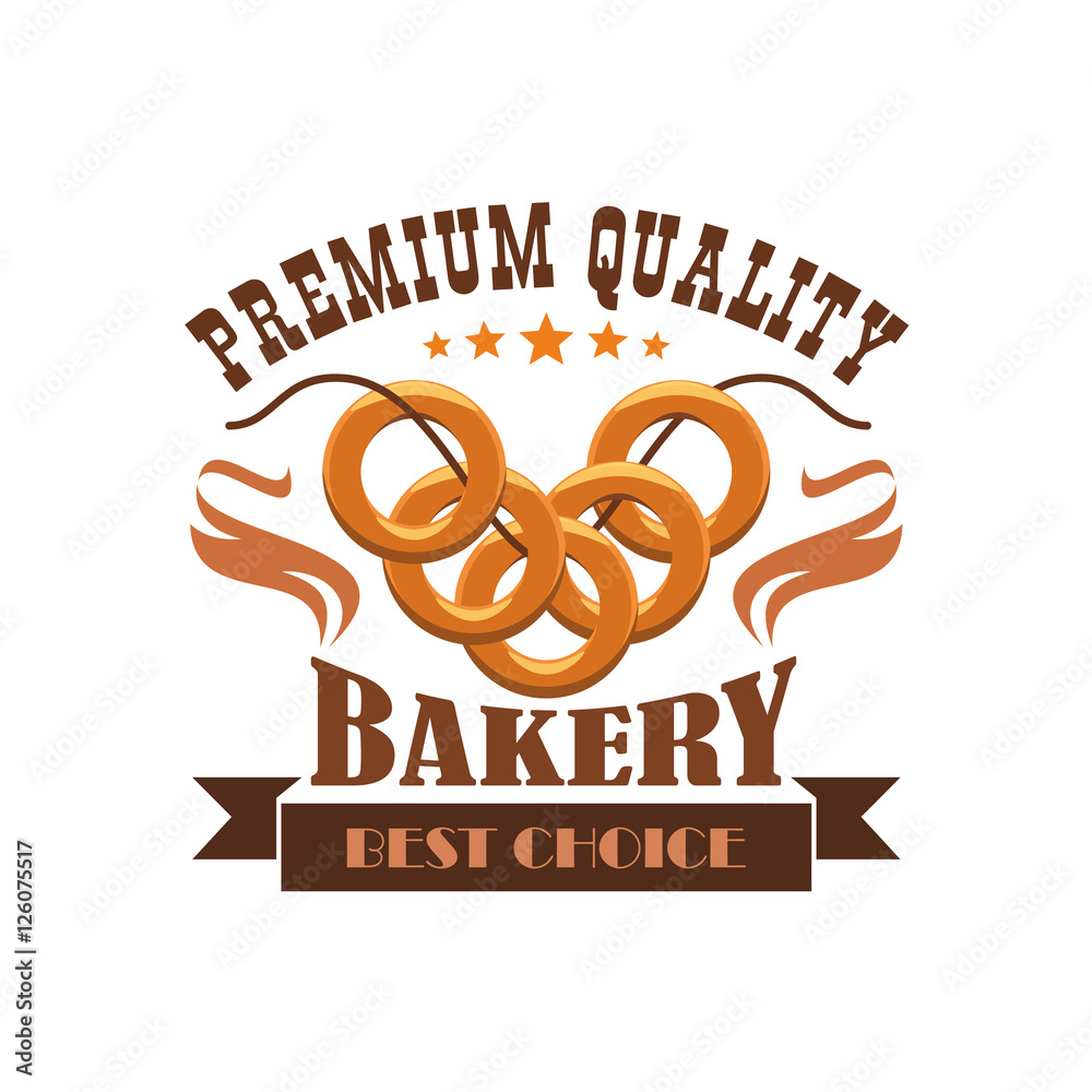Fototapeta premium Bakery shop menu sticker, emblem, business label
