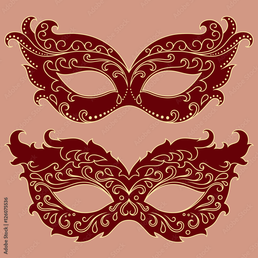 Set of festive masks. Beautiful mask to celebrate Halloween, New Year, Carnival or party. Elements female carnival costume.
Set of festive masks. Beautiful mask to celebrate Halloween, New Year, Carnival or party. Elements female carnival costume.