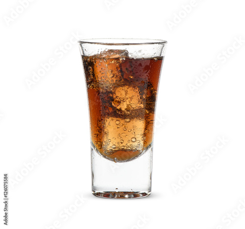 alcoholic drink with ice cubes