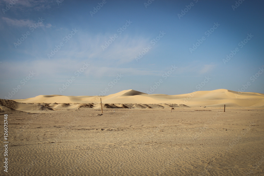 Sahara desert landscapes in Tunisia