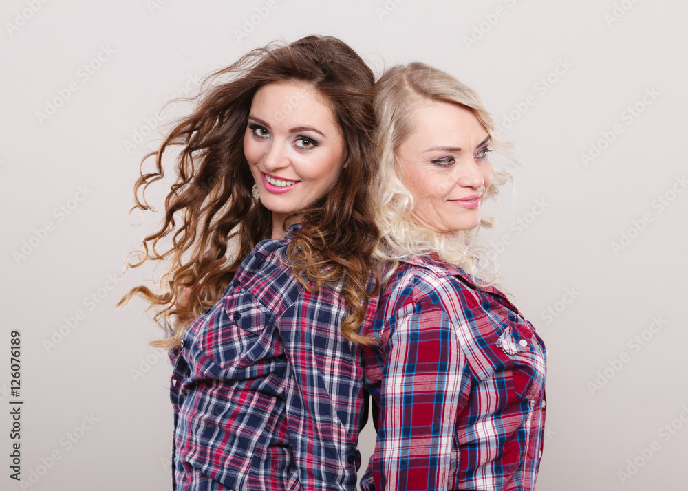 Portrait adult daughter with mother. Portrait adult daughter with mother.