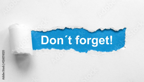 Don´t forget! photo