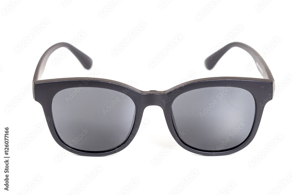 Black sunglasses isolated on white background. Black sunglasses isolated on white background.