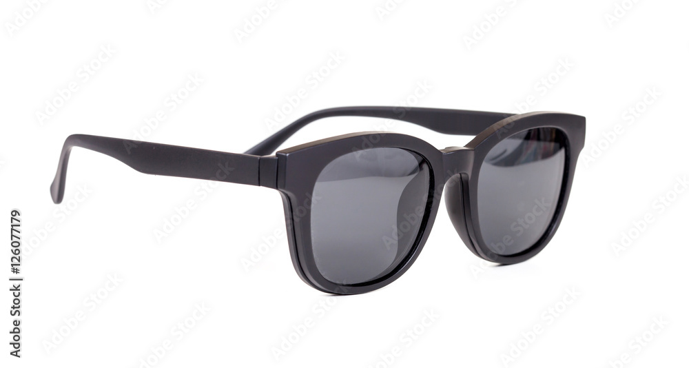 Black sunglasses isolated on white background. Black sunglasses isolated on white background.