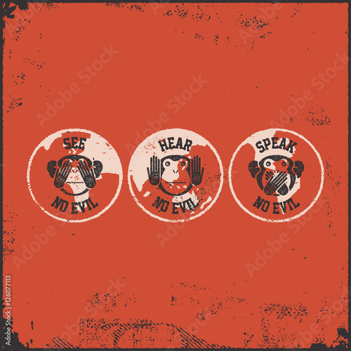 wise monkey poster