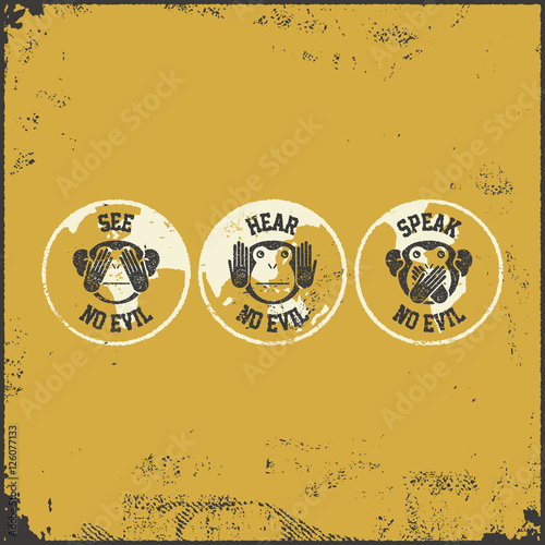 wise monkey poster
