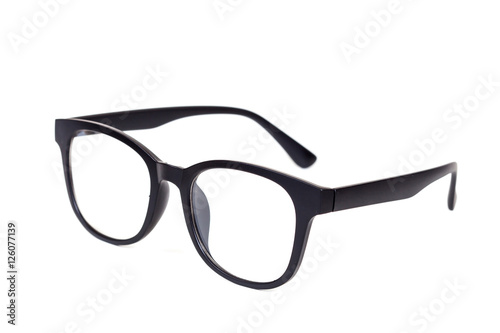 Black Eye Glasses Isolated on White blackground