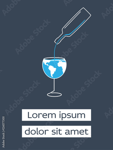 World alcohol consumption illustration