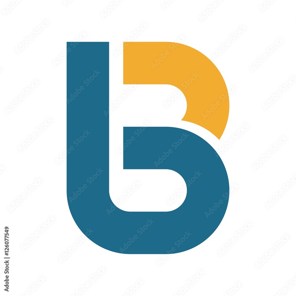 Abstract B letter initial logo design Abstract B letter initial logo design