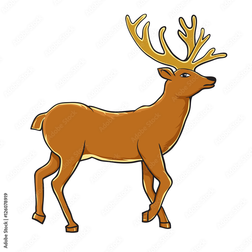 Fototapeta premium Deer Santa Claus