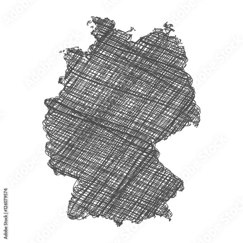 Deutschlandkarte einfache Zeichnung