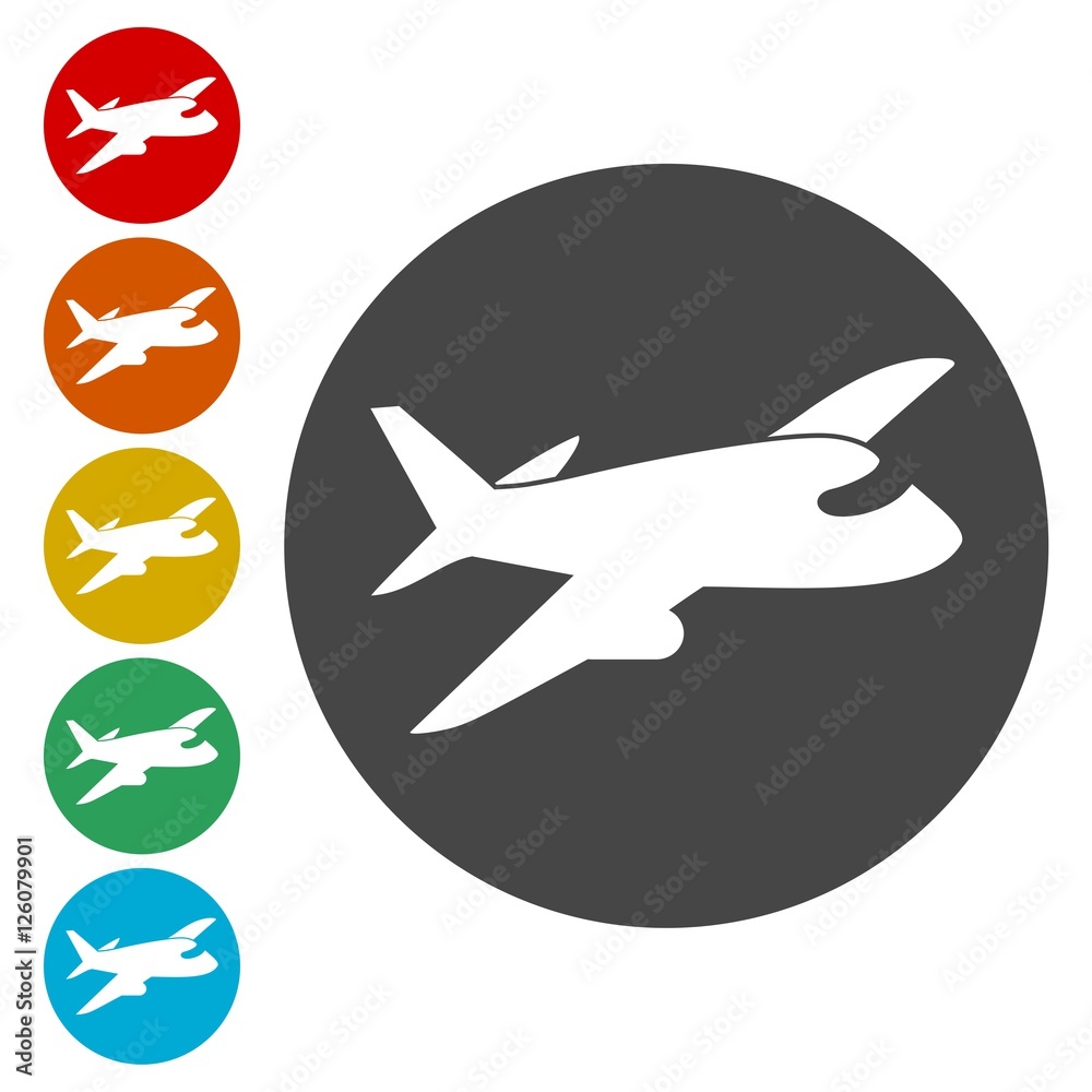 Plane icons set 