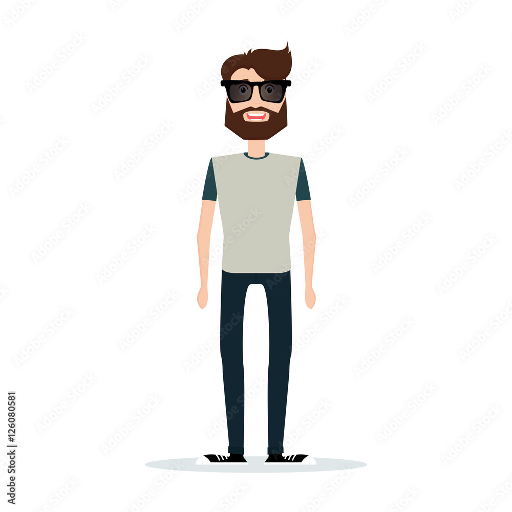 Abstract cute man