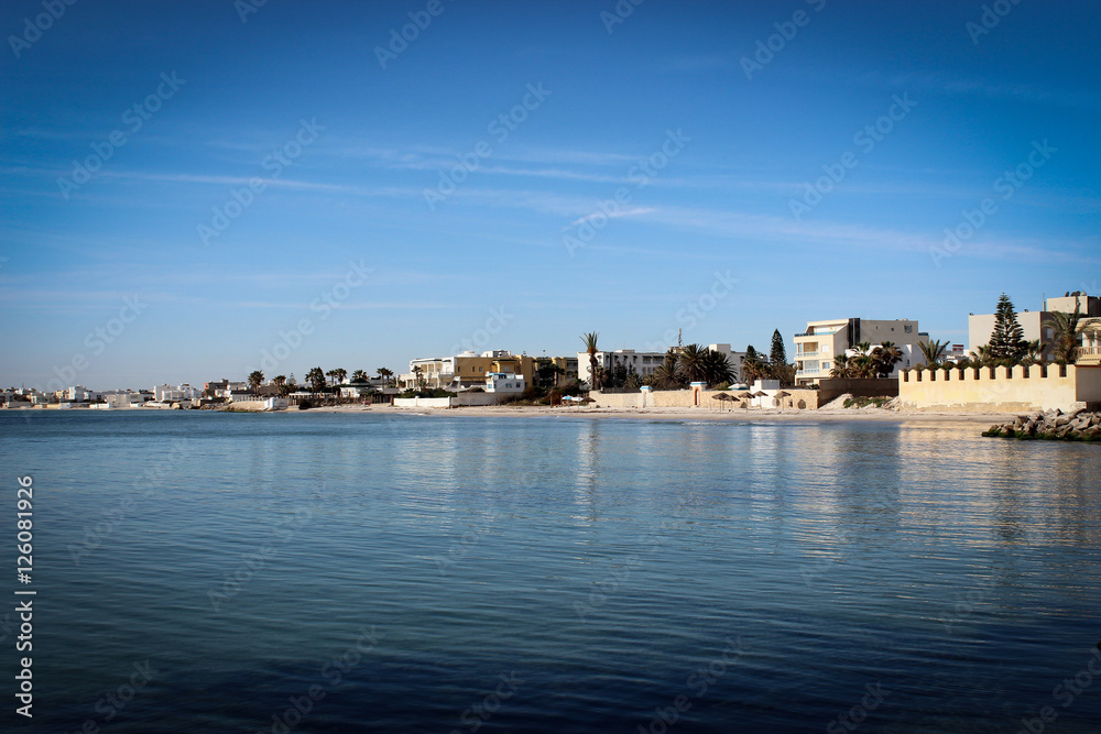 Mediterranean coast of the city of Sousse, Tunisia